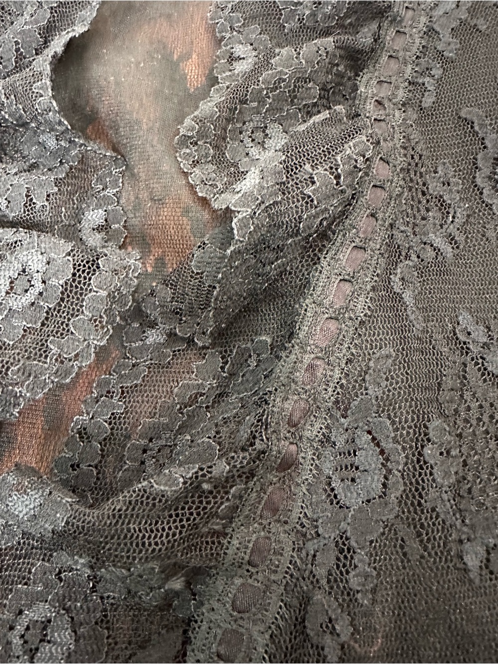 Vintage Radcliff Black Lace Kimono Robe Whimsygoth. Intimates. Fairy. Sheer. S - Picture 11 of 16